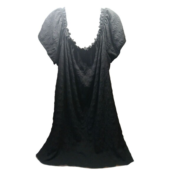 Emery Rose Shift Dresa Black Off The Shoulder Knee Length Stretch Plus Size 2X - Picture 1 of 6